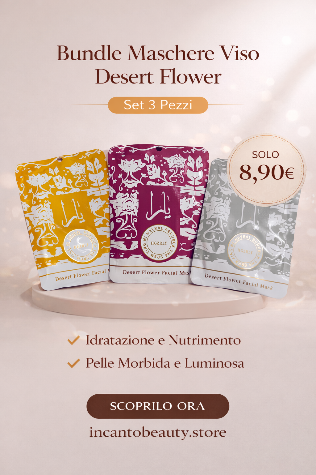 Bundle Maschere Viso Desert Flower – Set 3 Pezzi