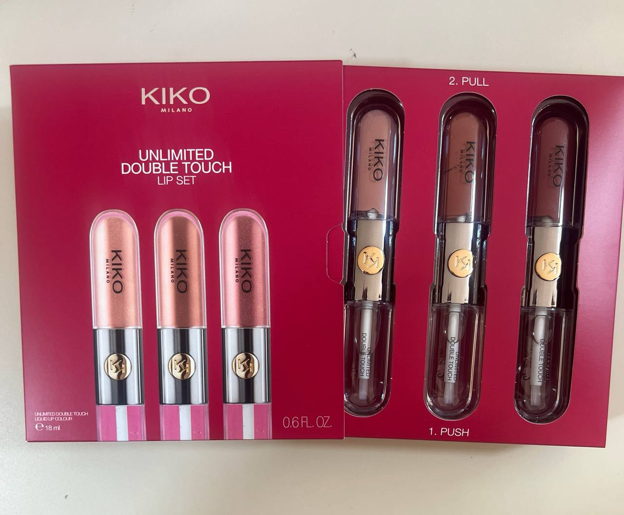 💄 KIKO Milano Unlimited Double Touch – Lip Set (3 rossetti)
