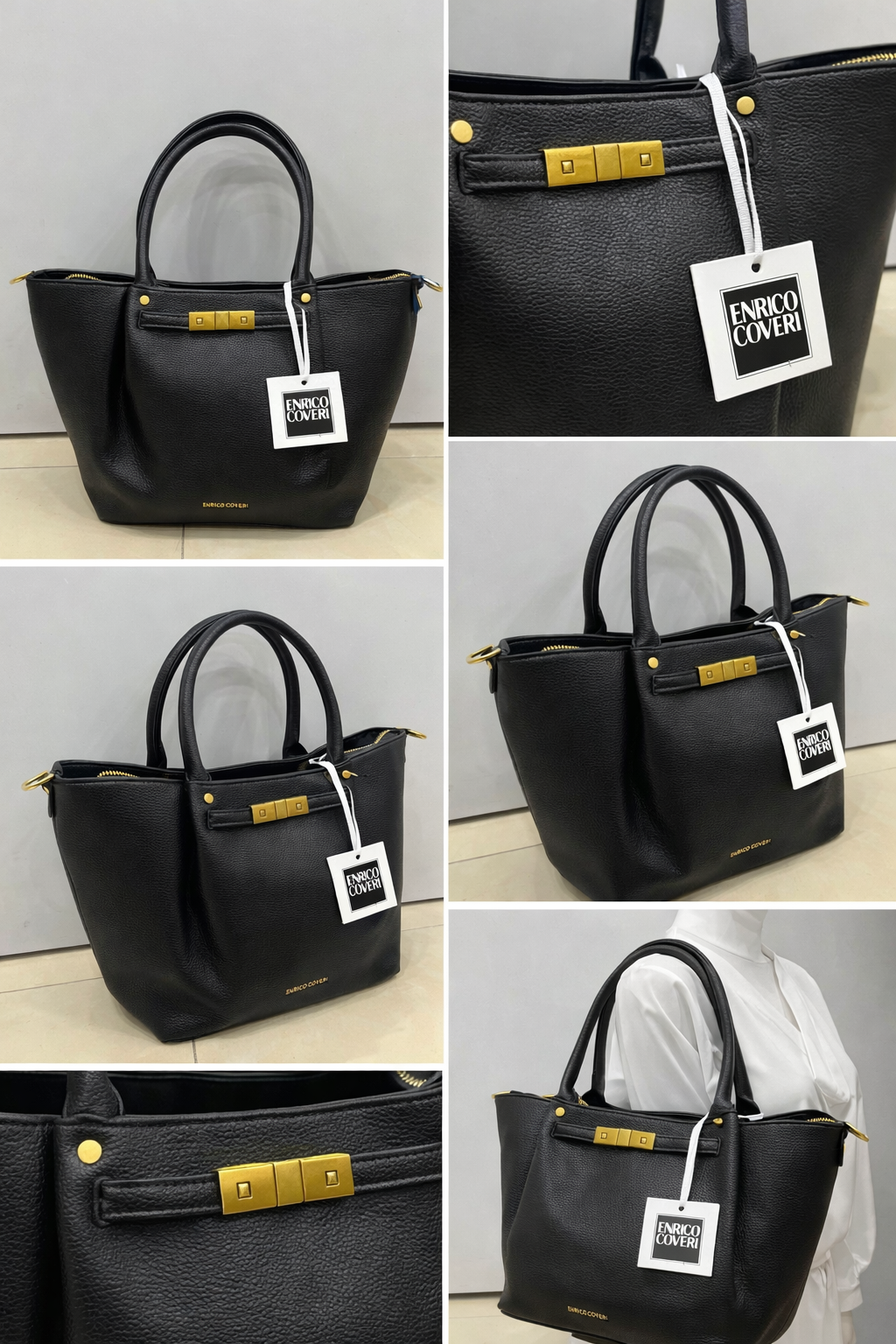 Borsa Donna Enrico Coveri – Eleganza Iconica in Nero