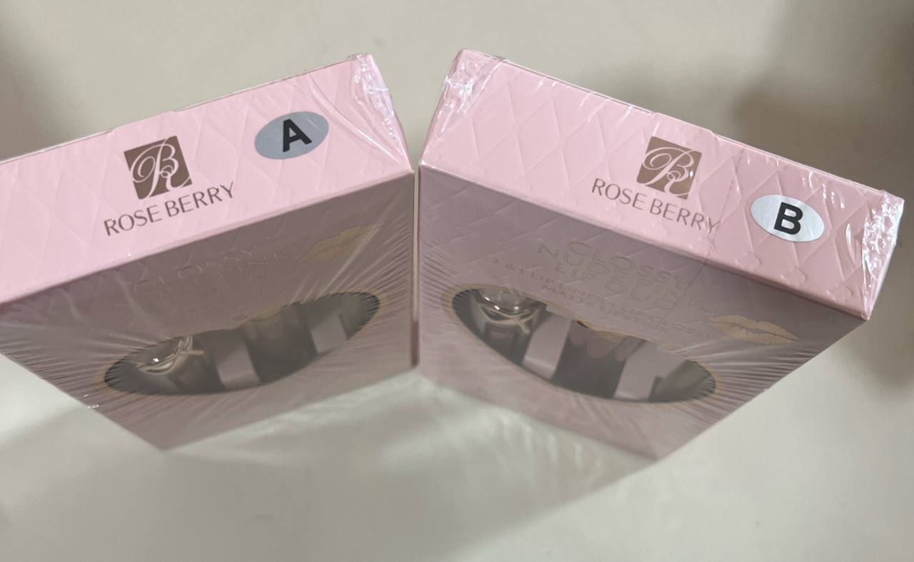 💄 Glossy Nude Pink Lip Duo – Set Labbra